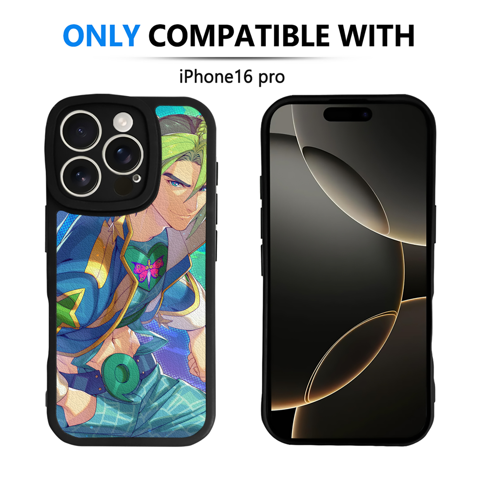 （画像用） ジョジョの奇妙な冒険 JoJo's Bizarre Adventure 【iPhone 16シリーズ対応】シリコンスマホケース（レザー調） 材質：シリコン